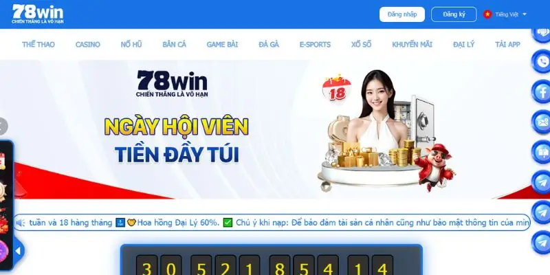 Sân chơi cá cược tại 78win